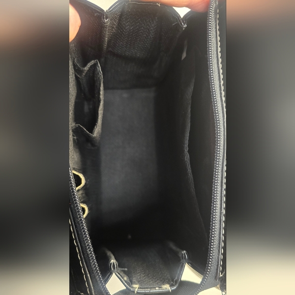 Kate Spade New York Black Leather Shoulder Bag Purse Handbag - Picture 7 of 15